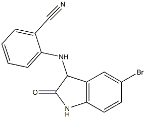 2-[(5-bromo-2-oxo-2,3-dihydro-1H-indol-3-yl)amino]benzonitrile Structure