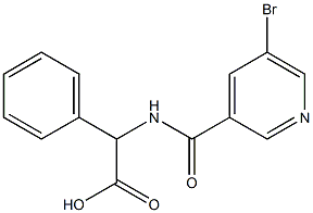 2-[(5-bromopyridin-3-yl)formamido]-2-phenylacetic acid 구조식 이미지