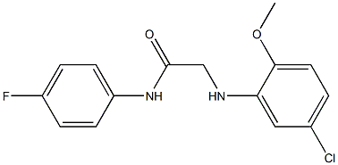 2-[(5-chloro-2-methoxyphenyl)amino]-N-(4-fluorophenyl)acetamide Structure