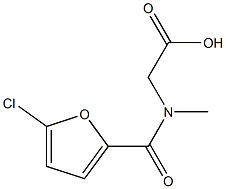 2-[(5-chlorofuran-2-yl)-N-methylformamido]acetic acid Structure