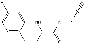 2-[(5-fluoro-2-methylphenyl)amino]-N-(prop-2-yn-1-yl)propanamide 구조식 이미지