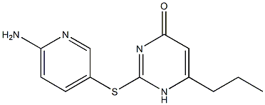 2-[(6-aminopyridin-3-yl)sulfanyl]-6-propyl-1,4-dihydropyrimidin-4-one Structure