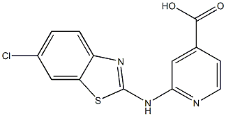 2-[(6-chloro-1,3-benzothiazol-2-yl)amino]pyridine-4-carboxylic acid Structure