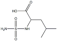 2-[(aminosulfonyl)amino]-4-methylpentanoic acid 구조식 이미지