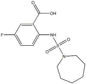 2-[(azepane-1-sulfonyl)amino]-5-fluorobenzoic acid Structure