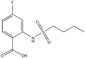 2-[(butylsulfonyl)amino]-4-fluorobenzoic acid 구조식 이미지