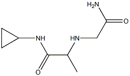 2-[(carbamoylmethyl)amino]-N-cyclopropylpropanamide Structure