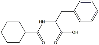 2-[(cyclohexylcarbonyl)amino]-3-phenylpropanoic acid 구조식 이미지
