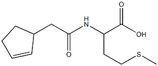 2-[(cyclopent-2-en-1-ylacetyl)amino]-4-(methylthio)butanoic acid Structure