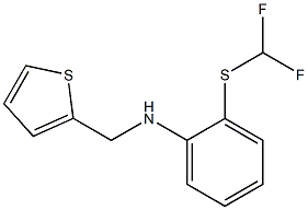 2-[(difluoromethyl)sulfanyl]-N-(thiophen-2-ylmethyl)aniline Structure