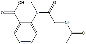 2-[[(acetylamino)acetyl](methyl)amino]benzoic acid 구조식 이미지