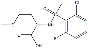 2-[1-(2-chloro-6-fluorophenyl)acetamido]-4-(methylsulfanyl)butanoic acid Structure