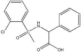 2-[1-(2-chlorophenyl)acetamido]-2-phenylacetic acid 구조식 이미지