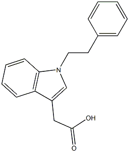 2-[1-(2-phenylethyl)-1H-indol-3-yl]acetic acid Structure