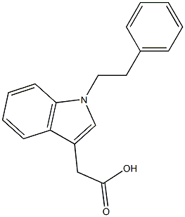 2-[1-(2-phenylethyl)-1H-indol-3-yl]acetic acid 구조식 이미지