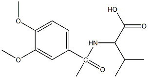 2-[1-(3,4-dimethoxyphenyl)acetamido]-3-methylbutanoic acid 구조식 이미지