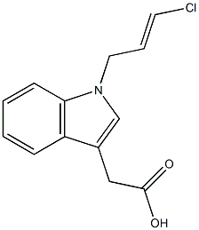 2-[1-(3-chloroprop-2-en-1-yl)-1H-indol-3-yl]acetic acid 구조식 이미지