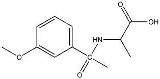 2-[1-(3-methoxyphenyl)acetamido]propanoic acid 구조식 이미지