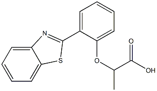 2-[2-(1,3-benzothiazol-2-yl)phenoxy]propanoic acid 구조식 이미지