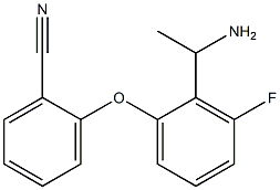 2-[2-(1-aminoethyl)-3-fluorophenoxy]benzonitrile 구조식 이미지