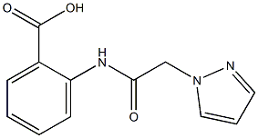 2-[2-(1H-pyrazol-1-yl)acetamido]benzoic acid Structure