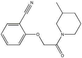 2-[2-(3-methylpiperidin-1-yl)-2-oxoethoxy]benzonitrile Structure