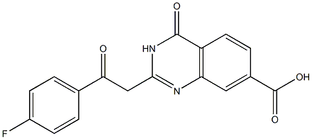 2-[2-(4-fluorophenyl)-2-oxoethyl]-4-oxo-3,4-dihydroquinazoline-7-carboxylic acid 구조식 이미지