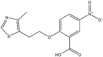 2-[2-(4-methyl-1,3-thiazol-5-yl)ethoxy]-5-nitrobenzoic acid Structure