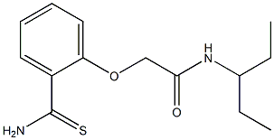 2-[2-(aminocarbonothioyl)phenoxy]-N-(1-ethylpropyl)acetamide Structure