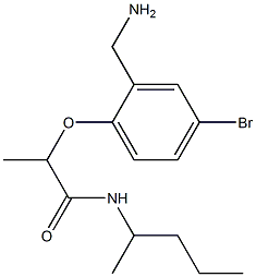 2-[2-(aminomethyl)-4-bromophenoxy]-N-(pentan-2-yl)propanamide 구조식 이미지