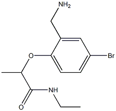 2-[2-(aminomethyl)-4-bromophenoxy]-N-ethylpropanamide 구조식 이미지