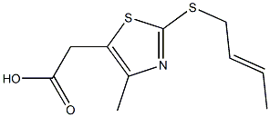 2-[2-(but-2-en-1-ylsulfanyl)-4-methyl-1,3-thiazol-5-yl]acetic acid Structure