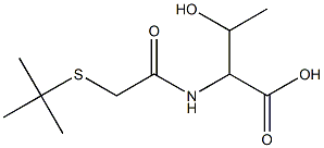 2-[2-(tert-butylsulfanyl)acetamido]-3-hydroxybutanoic acid 구조식 이미지