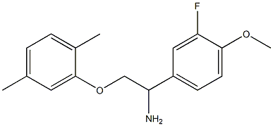 2-[2-amino-2-(3-fluoro-4-methoxyphenyl)ethoxy]-1,4-dimethylbenzene 구조식 이미지