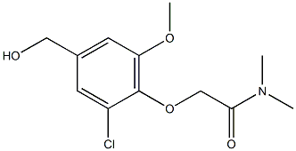 2-[2-chloro-4-(hydroxymethyl)-6-methoxyphenoxy]-N,N-dimethylacetamide 구조식 이미지