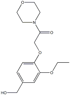 2-[2-ethoxy-4-(hydroxymethyl)phenoxy]-1-(morpholin-4-yl)ethan-1-one 구조식 이미지