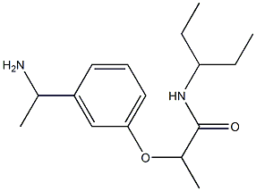 2-[3-(1-aminoethyl)phenoxy]-N-(pentan-3-yl)propanamide 구조식 이미지