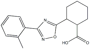 2-[3-(2-methylphenyl)-1,2,4-oxadiazol-5-yl]cyclohexane-1-carboxylic acid Structure