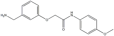 2-[3-(aminomethyl)phenoxy]-N-(4-methoxyphenyl)acetamide 구조식 이미지