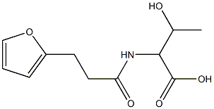 2-[3-(furan-2-yl)propanamido]-3-hydroxybutanoic acid Structure