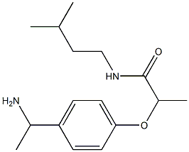 2-[4-(1-aminoethyl)phenoxy]-N-(3-methylbutyl)propanamide 구조식 이미지