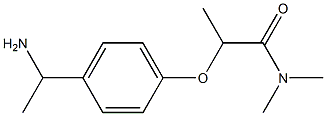 2-[4-(1-aminoethyl)phenoxy]-N,N-dimethylpropanamide Structure