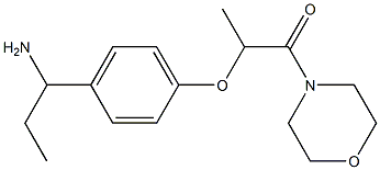 2-[4-(1-aminopropyl)phenoxy]-1-(morpholin-4-yl)propan-1-one 구조식 이미지