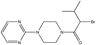 2-[4-(2-bromo-3-methylbutanoyl)piperazin-1-yl]pyrimidine 구조식 이미지