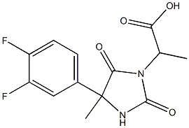 2-[4-(3,4-difluorophenyl)-4-methyl-2,5-dioxoimidazolidin-1-yl]propanoic acid 구조식 이미지