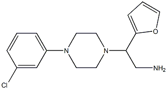 2-[4-(3-chlorophenyl)piperazin-1-yl]-2-(furan-2-yl)ethan-1-amine Structure