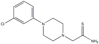 2-[4-(3-chlorophenyl)piperazin-1-yl]ethanethioamide 구조식 이미지