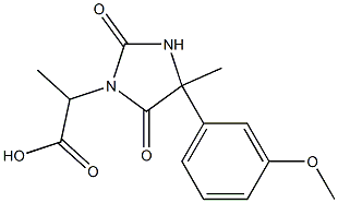 2-[4-(3-methoxyphenyl)-4-methyl-2,5-dioxoimidazolidin-1-yl]propanoic acid 구조식 이미지