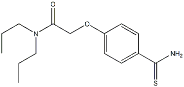 2-[4-(aminocarbonothioyl)phenoxy]-N,N-dipropylacetamide 구조식 이미지