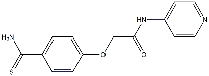 2-[4-(aminocarbonothioyl)phenoxy]-N-pyridin-4-ylacetamide 구조식 이미지